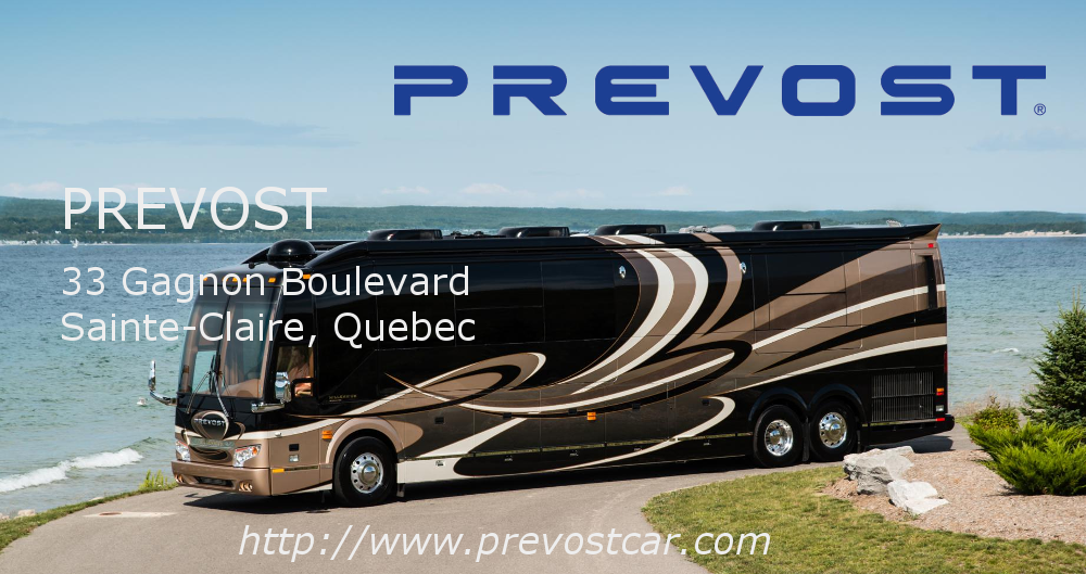 Prevost, 33 Gagnon Boulevard, Sainte-Claire, Quebec.
